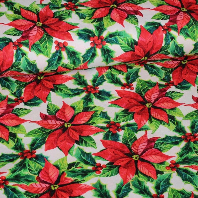 Terlenka fabric Christmas flower digital print