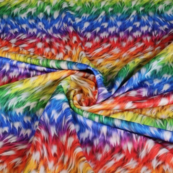 Tricot fabric feathers digital printed