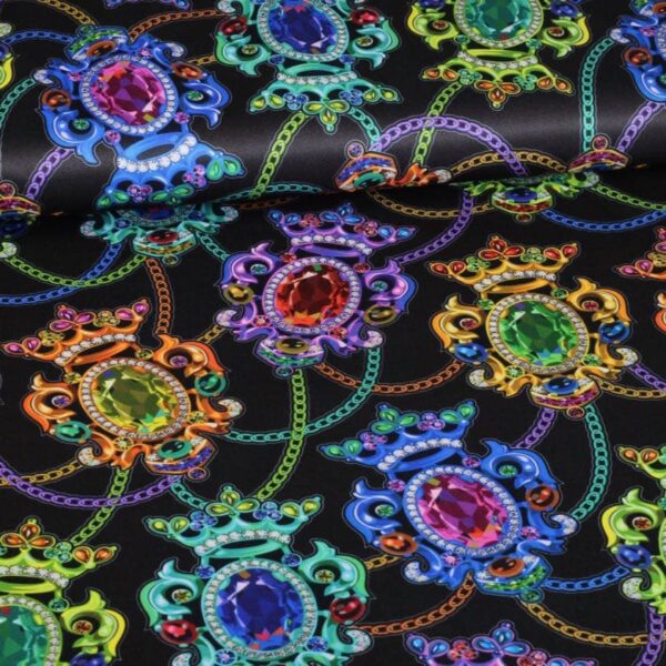 Tricot fabric brosche digital print