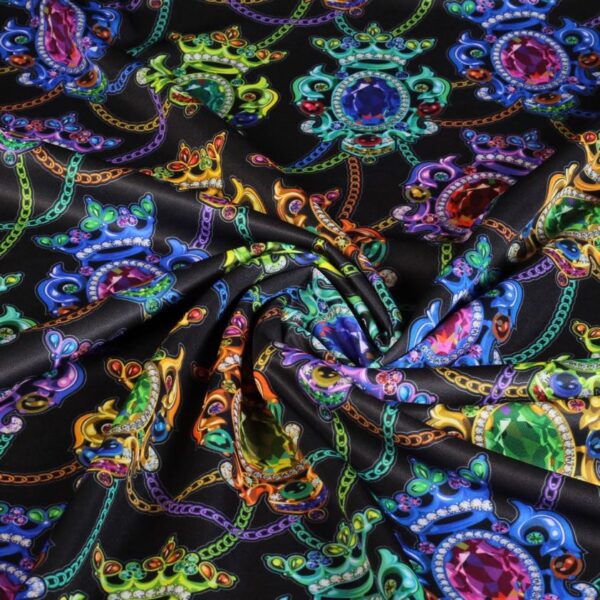 Tricot fabric brosche digital print