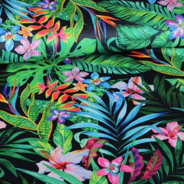 Tricot fabric jungle digital print