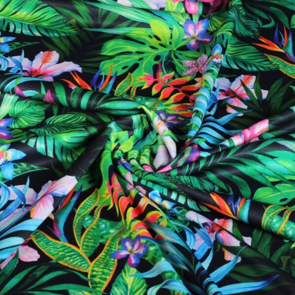 Tricot fabric jungle digital print