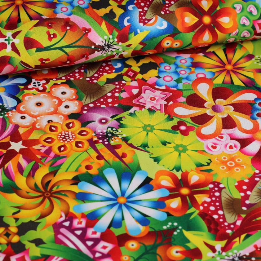 Terlenka fabric fantasy flower digital