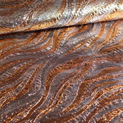 Bubble Brocade Jacquard fabric gold/silver