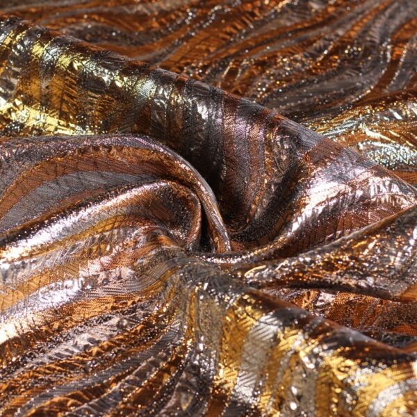 Bubble Brocade Jacquard fabric gold/silver