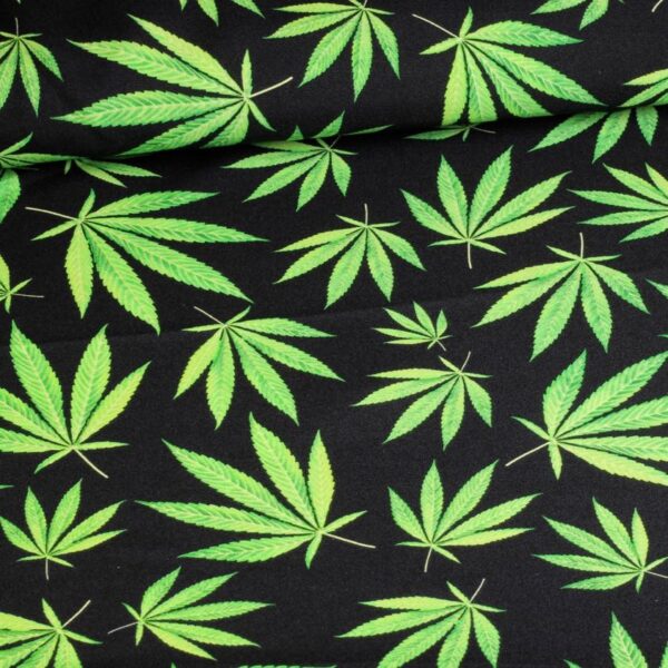 Terlenka fabric white with plants