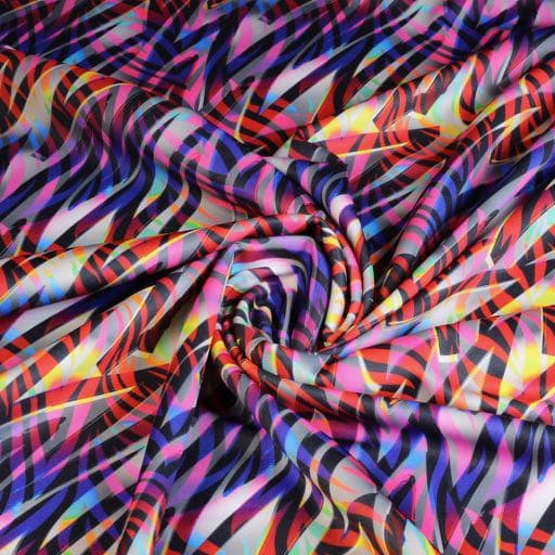Tricot fabric lightning stripe