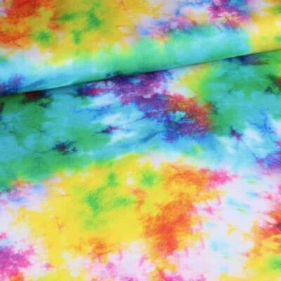 Tricot fabric tie dye digital print