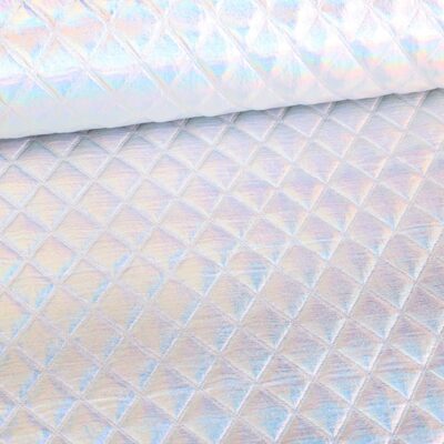 Metallic fabric diamond silver