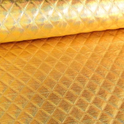 Metallic fabric diamond gold