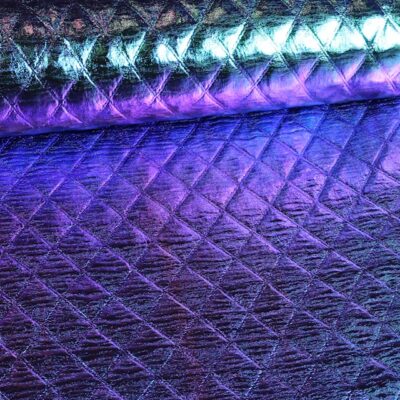 Metallic fabric diamond blue/purple