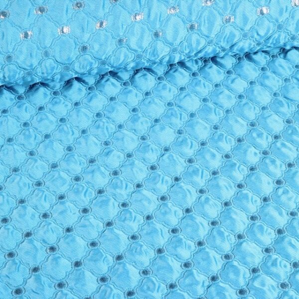 Jacquard Barok fabric aqua silver