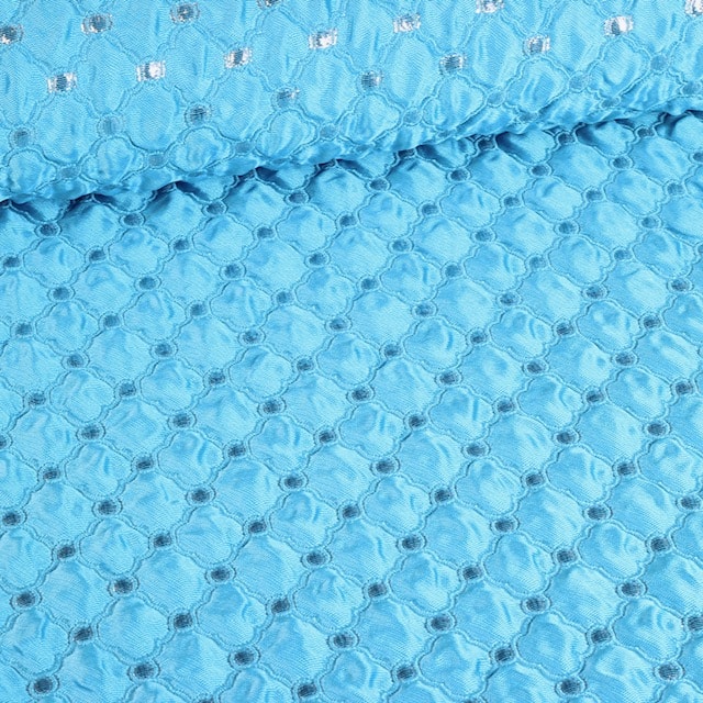 Jacquard Barok fabric aqua silver