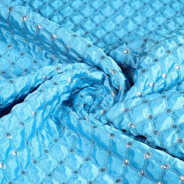 Jacquard Barok fabric aqua silver