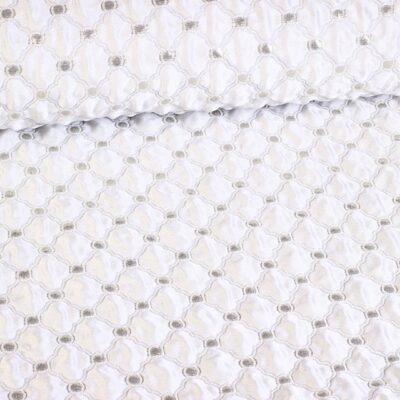 Jacquard Baroque fabric white/silver