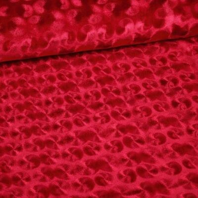 Velvet fabric red