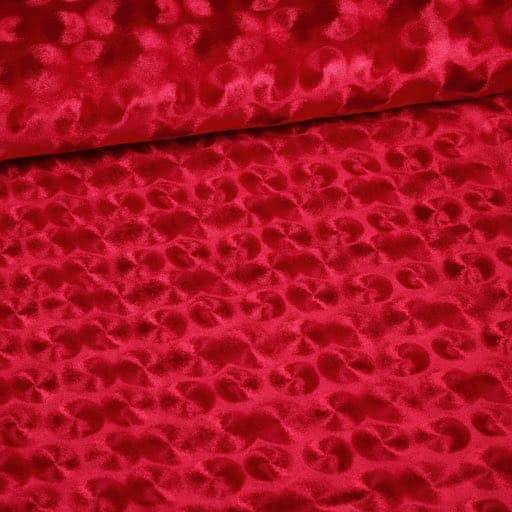 Velvet fabric red