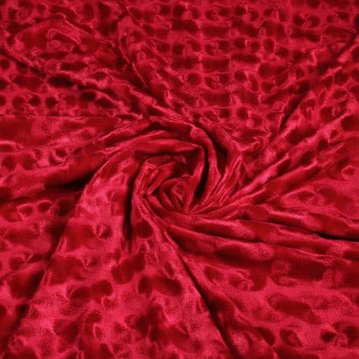Velvet fabric red