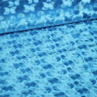 Velvet fabric aqua