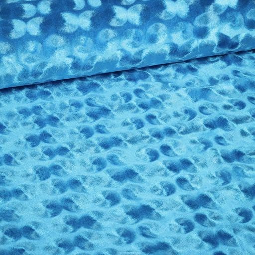 Velvet fabric aqua