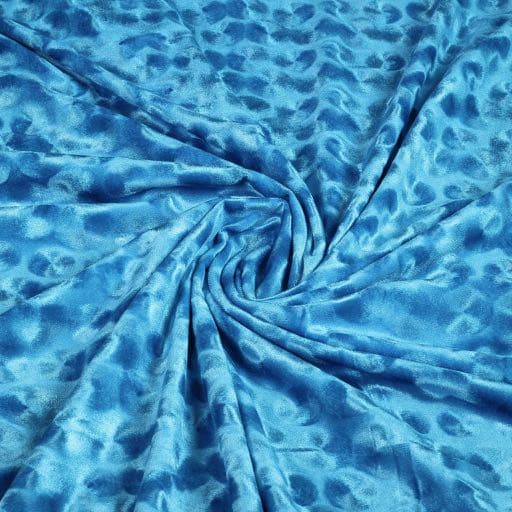 Velvet fabric aqua