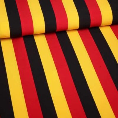 Terlenka striped fabric red yellow black