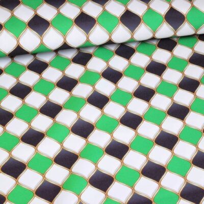 Terlenka Fantasie fabric retro green