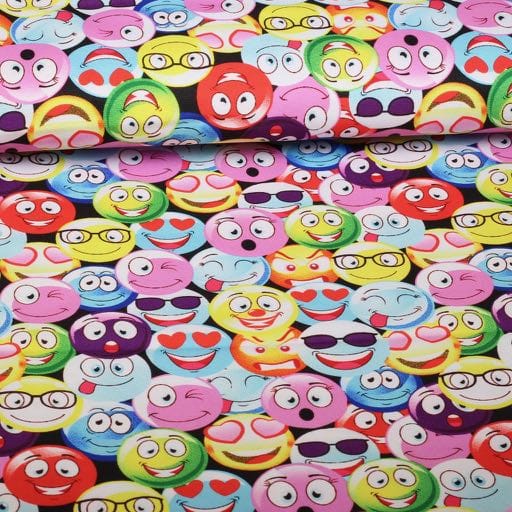 Terlenka fabric smiley digital print