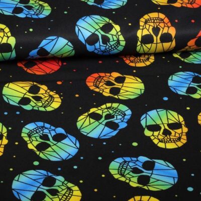 Terlenka fabric skull multicolor