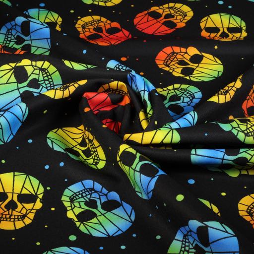 Terlenka fabric skull multicolor