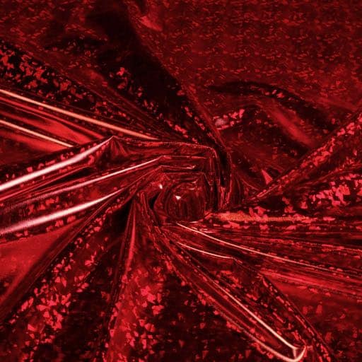 Jersey fabric hologram red