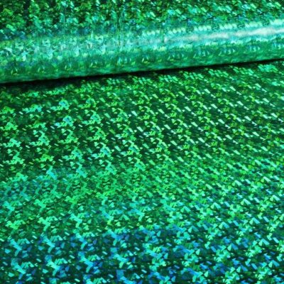 Jersey fabric hologram green