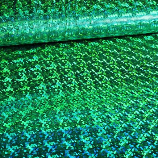 Jersey fabric hologram green