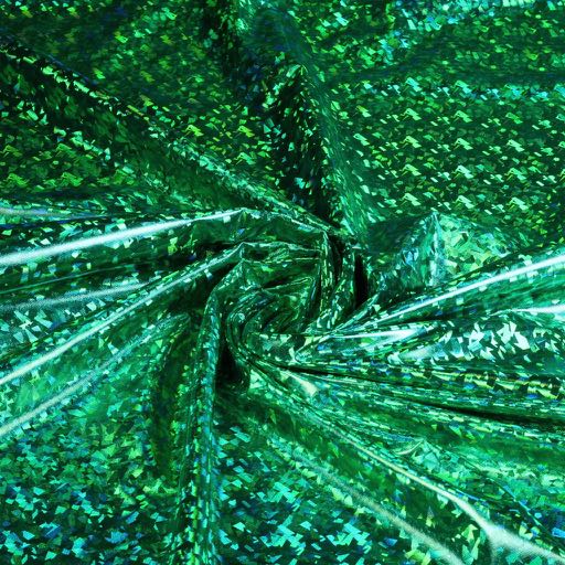 Jersey fabric hologram green