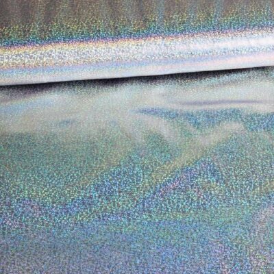 Jersey fabric hologram silver