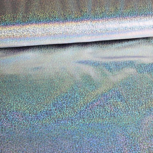 Jersey fabric hologram silver