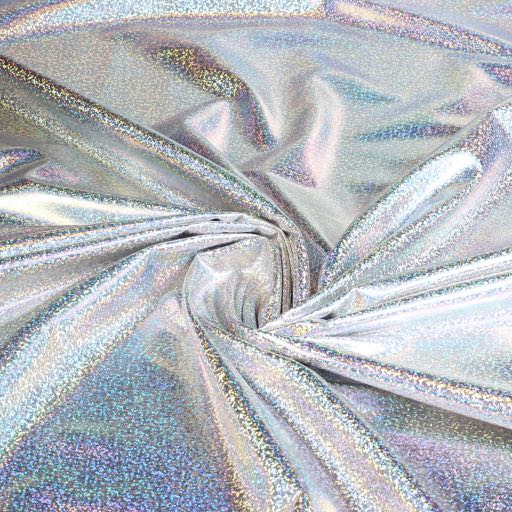 Jersey fabric hologram silver