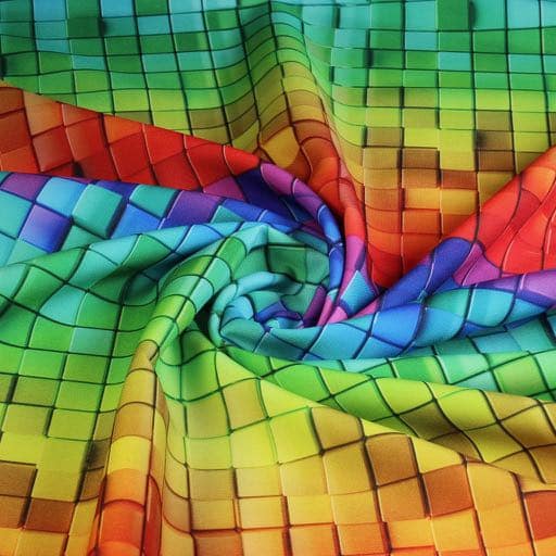 Terlenka fantasy fabric multicolour check digital