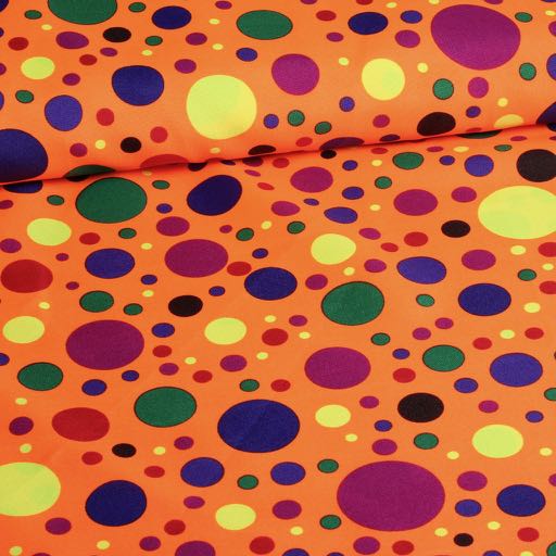 Terlenka fabric orange with dots