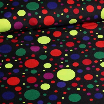 Terlenka fabric dots black