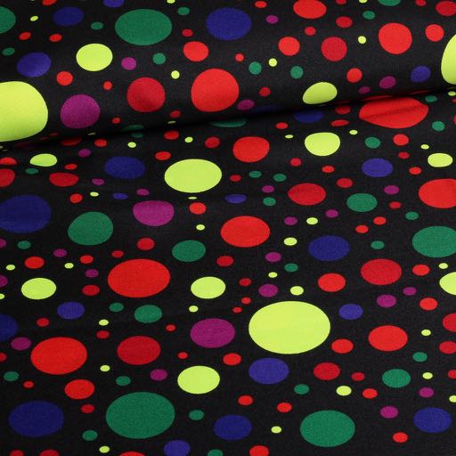 Terlenka fabric dots black