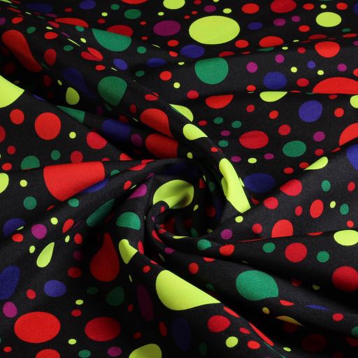 Terlenka fabric dots black