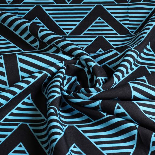 Terlenka fabric triangle black blue