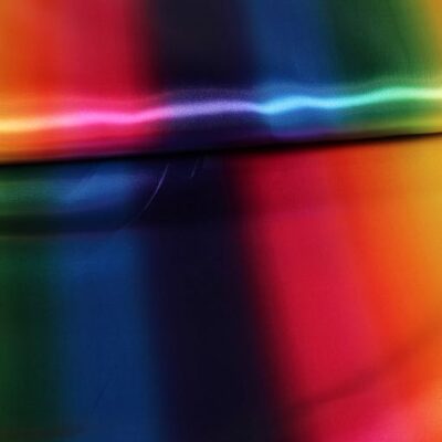 Satin fabric multicolor rainbow