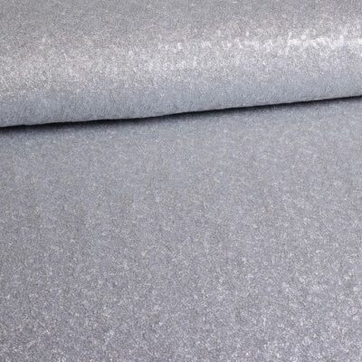 Mesh stretch sequin fabric silver