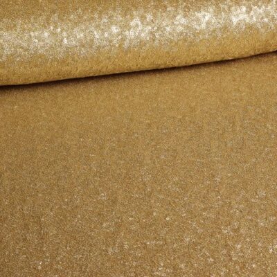 Mesh stretch sequin fabric gold