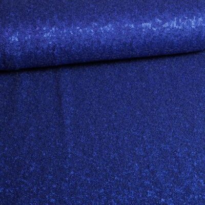 Mesh stretch sequin fabric cobalt