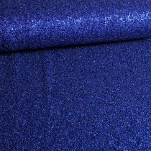Mesh stretch sequin fabric cobalt