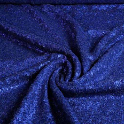 Mesh stretch sequin fabric cobalt