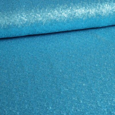 Mesh stretch sequin fabric aqua